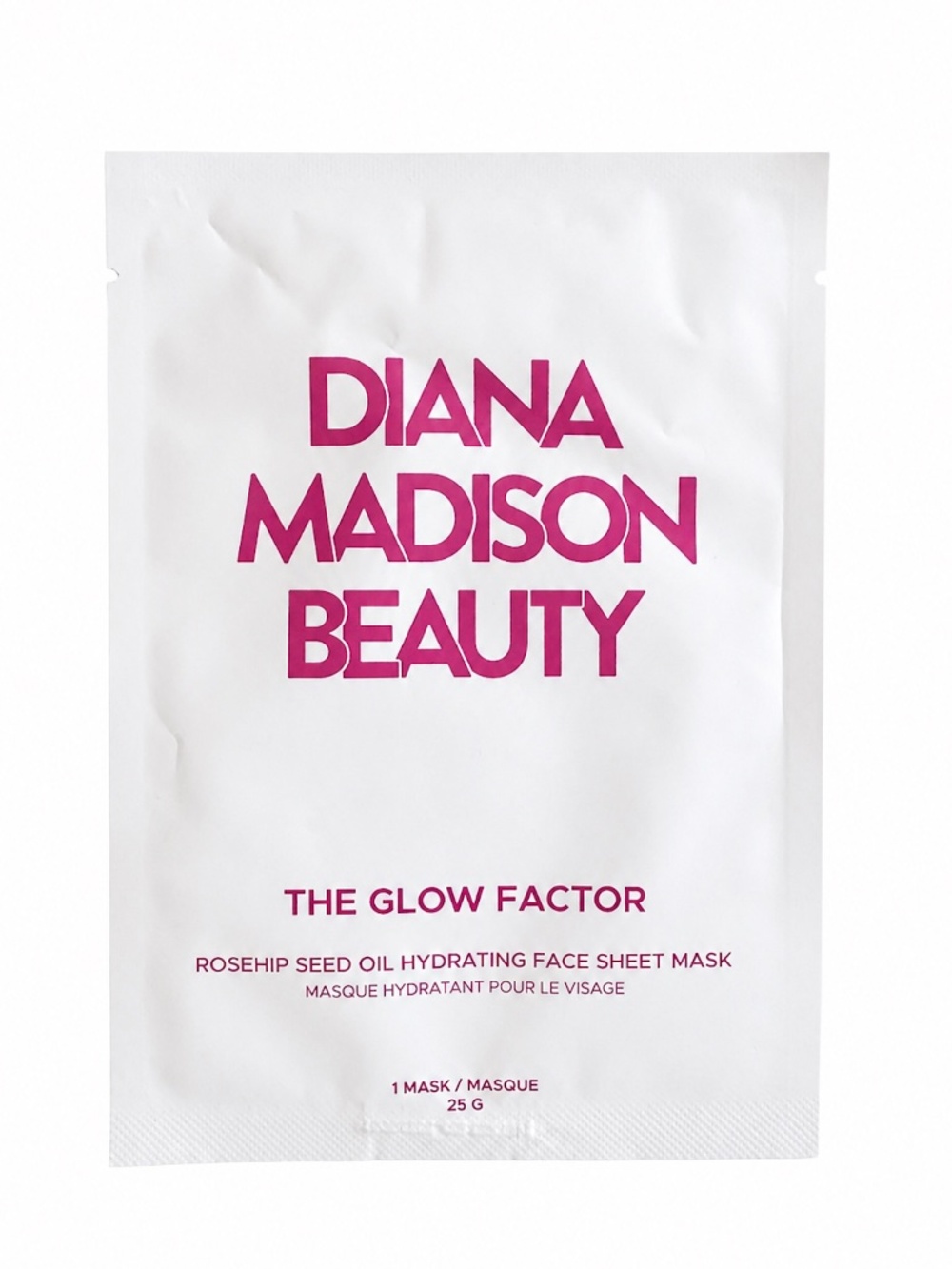 NWT Diana Madison Beauty The Glow Factor Rosehip Seed Oil Face Sheet Mask
